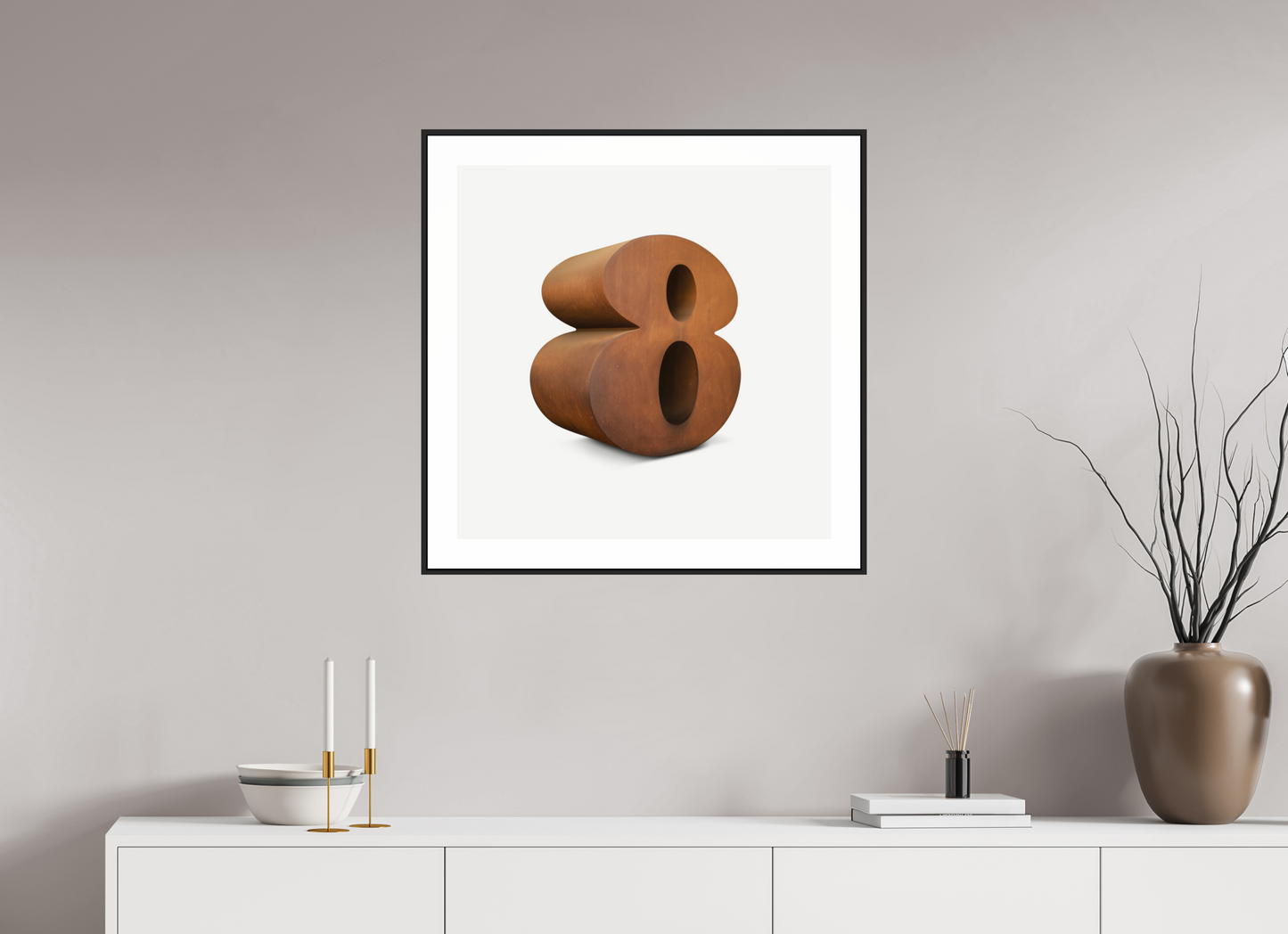 25 x 25″, Black Matte Frame Number 8