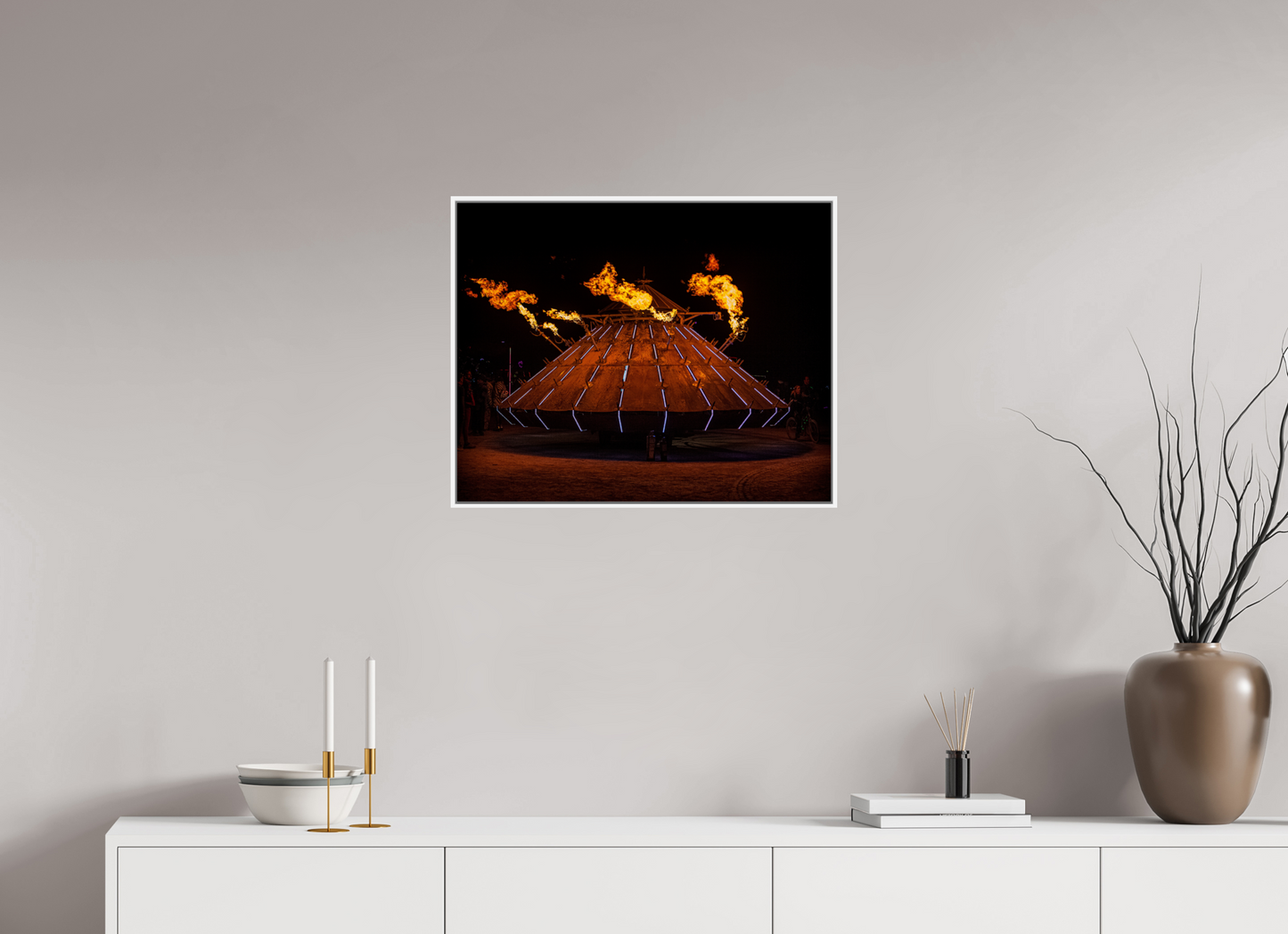 Burning Man - Da Vinci Tank with Flames