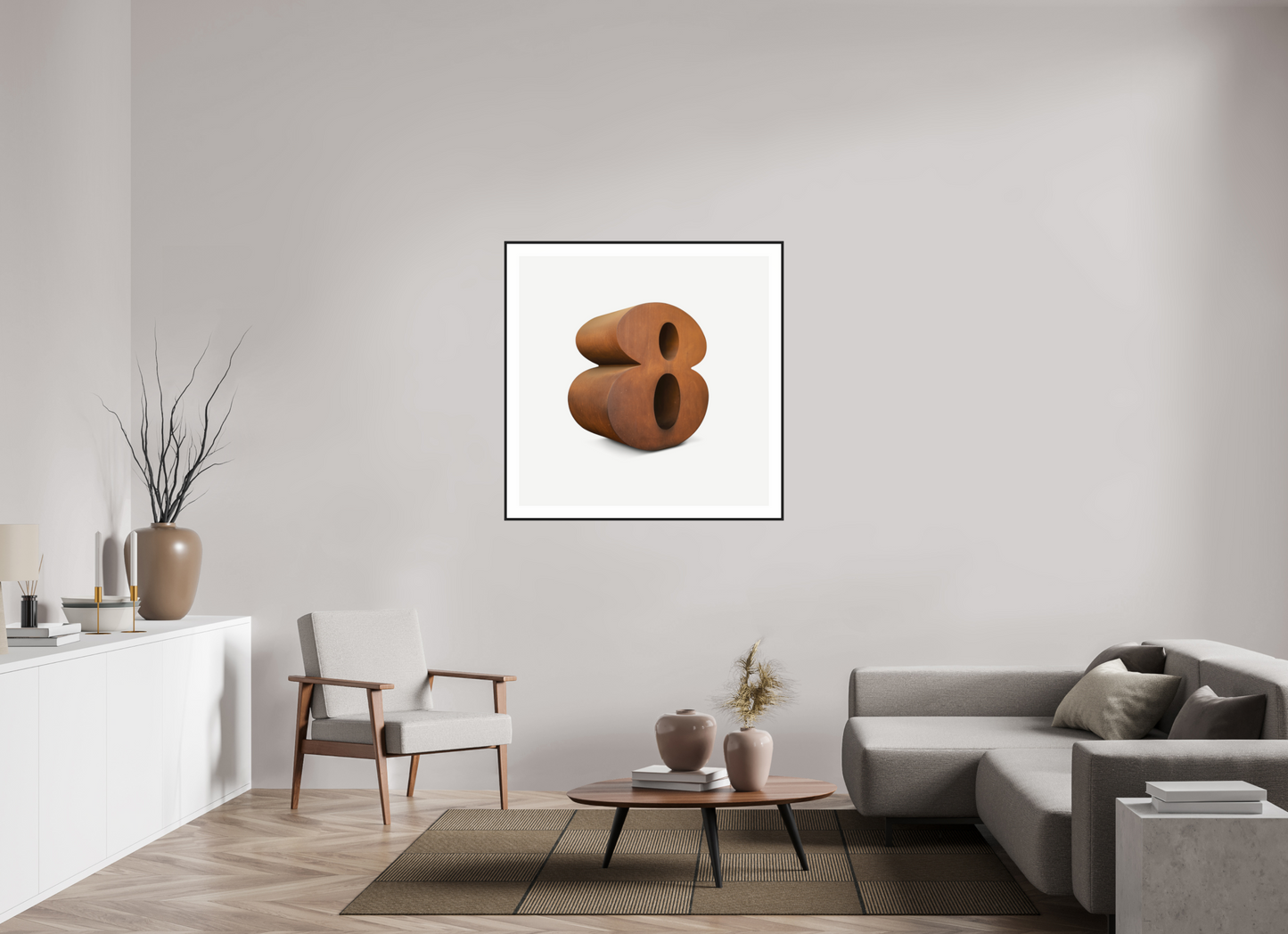 40 x 40″, Black Matte Frame Number 8