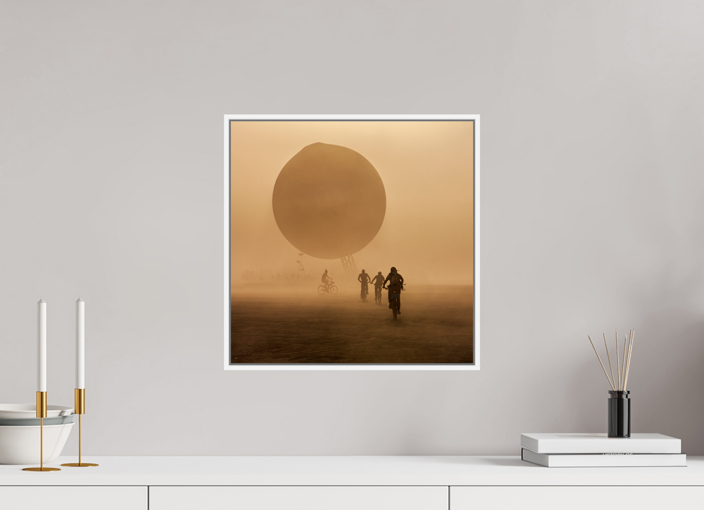 Burning Man - Weather Balloon and Bikers