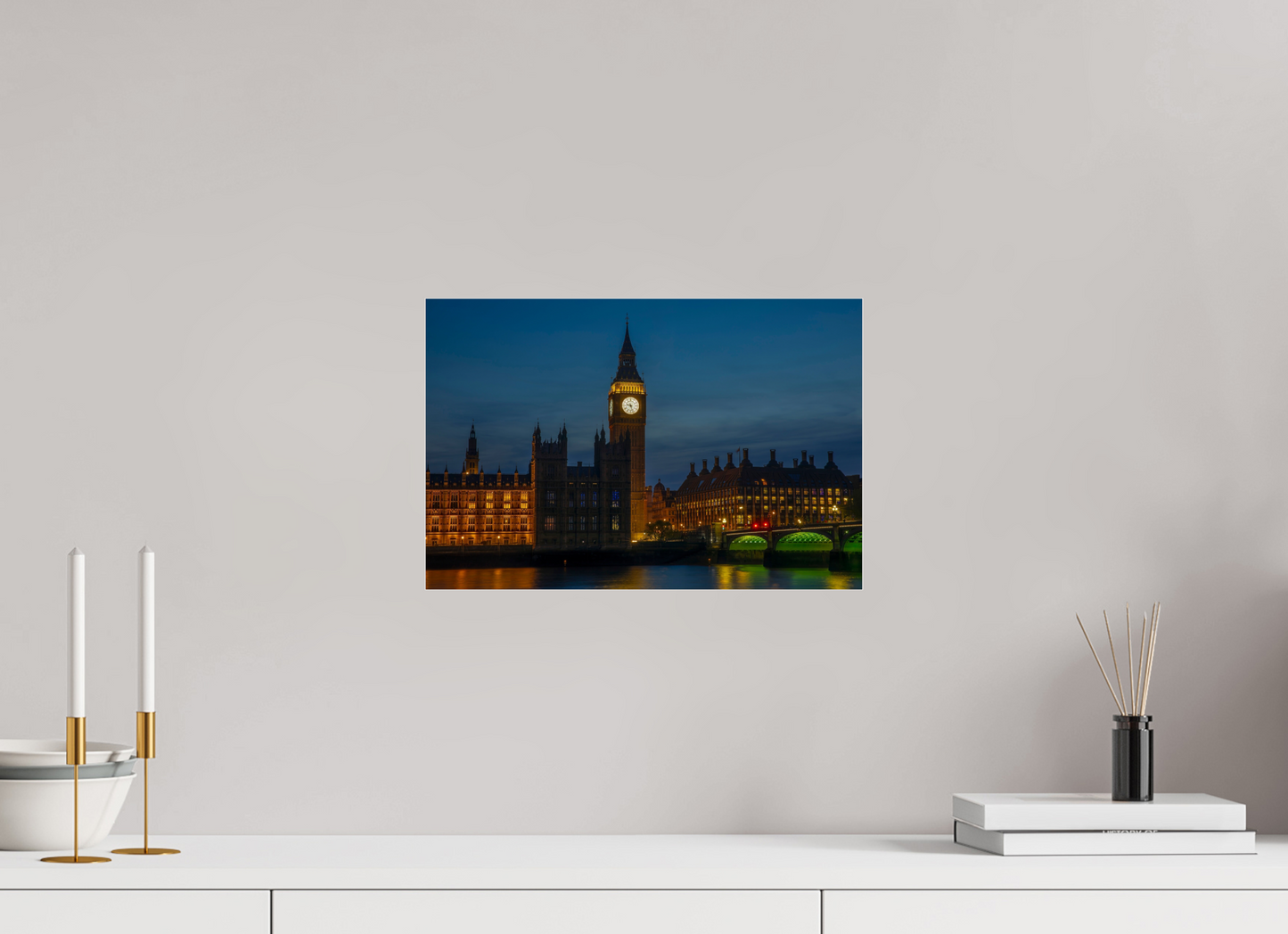 15 x 10″, Frameless Acrylic Glass Big Ben