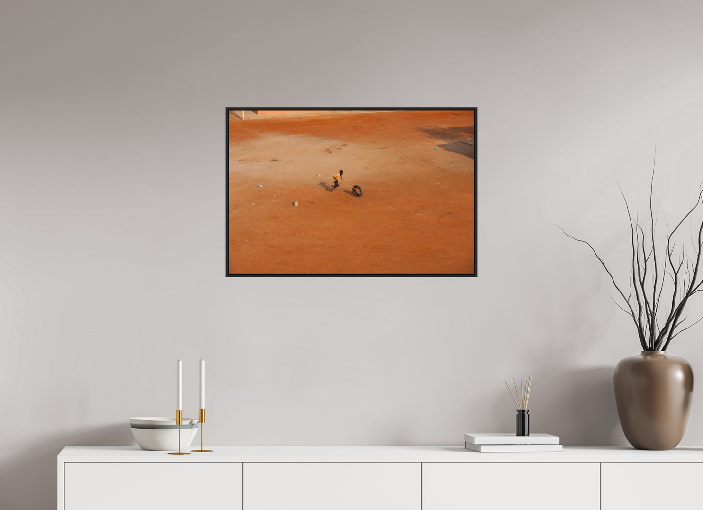 Boy With Tire, Anglola