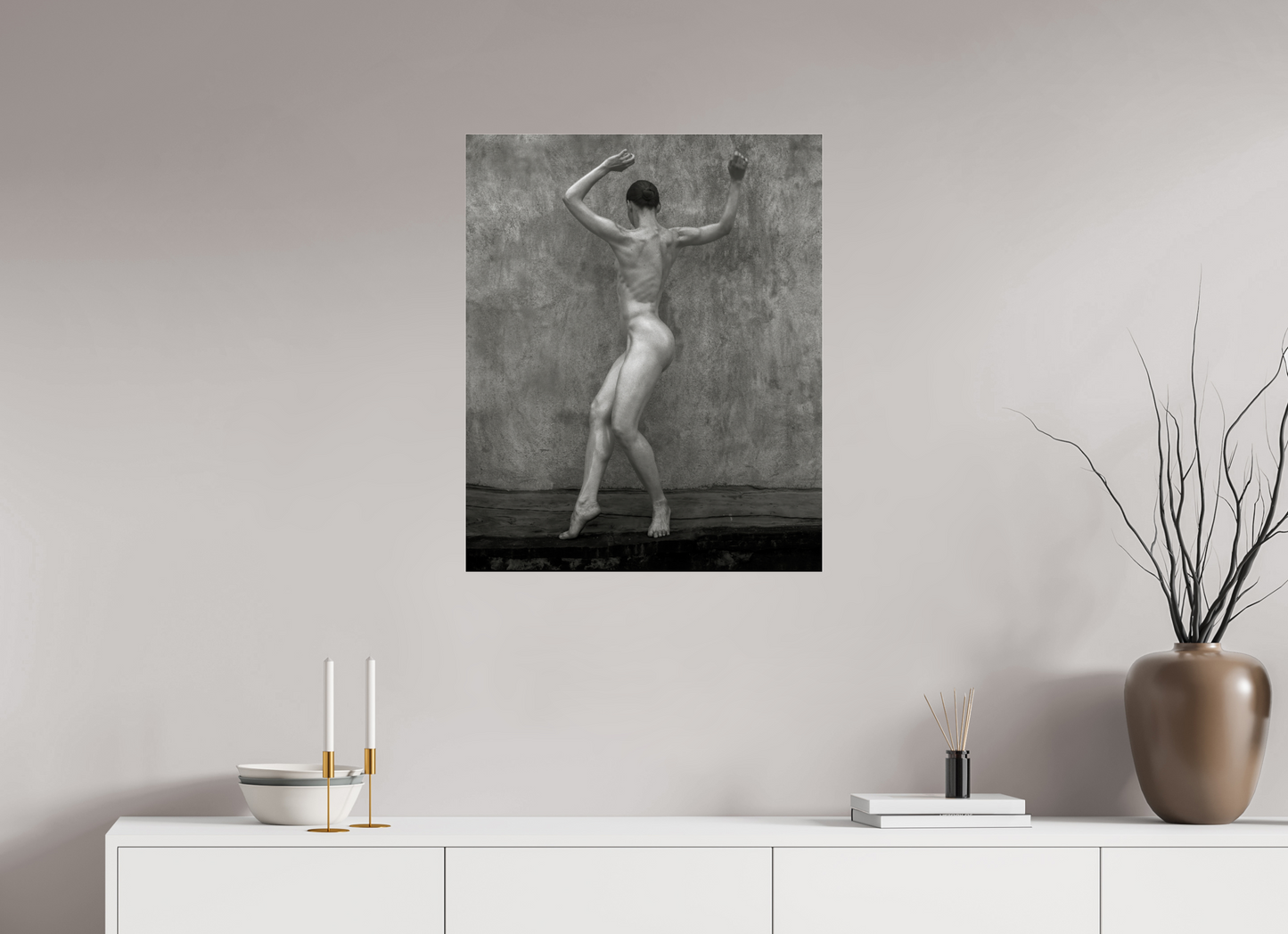 24 x 29.5″, Frameless Acrylic Glass Nude