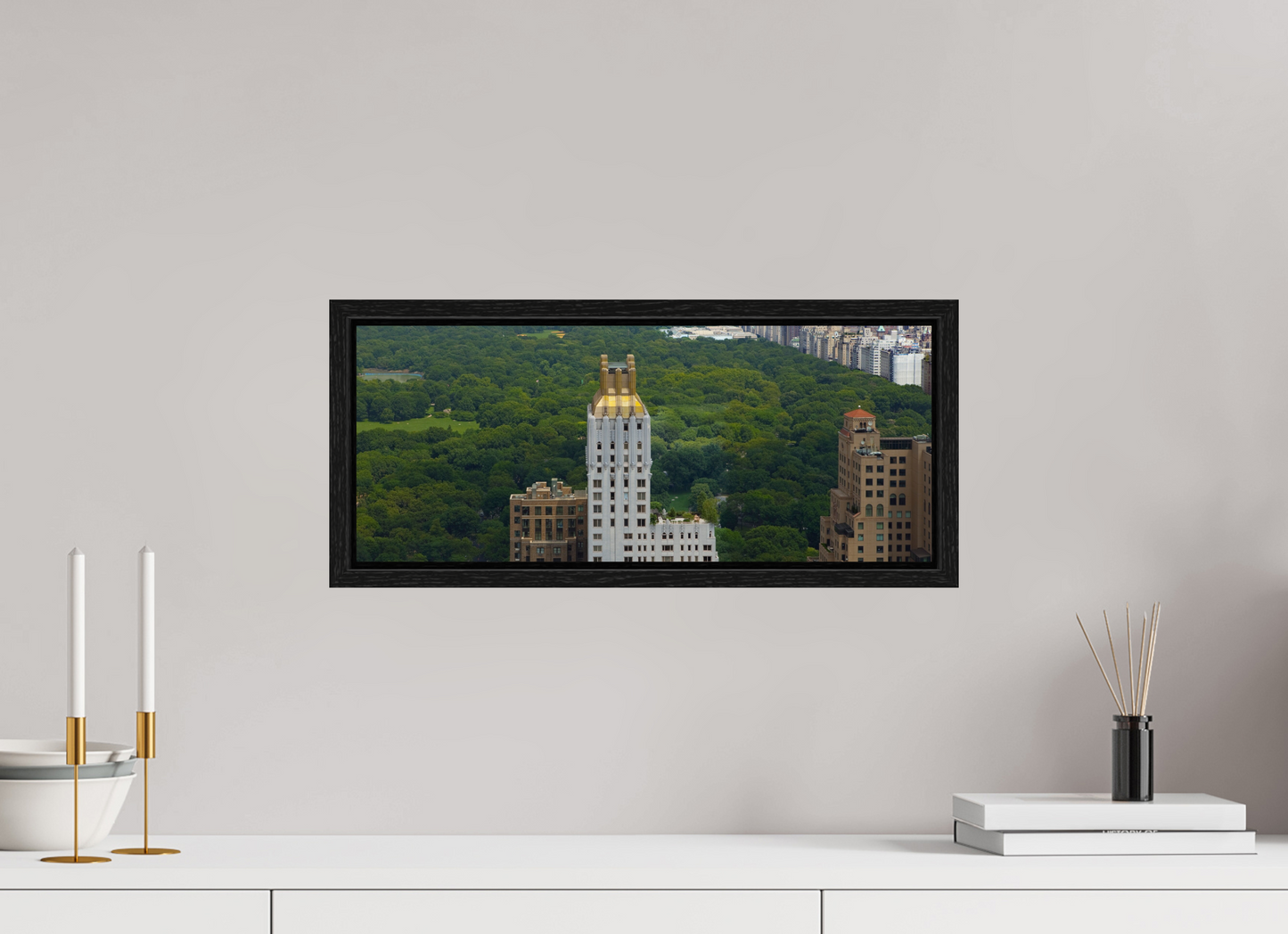19.5 x 8″, Floater Frame Barbizon Plaza Hotel and Central Park