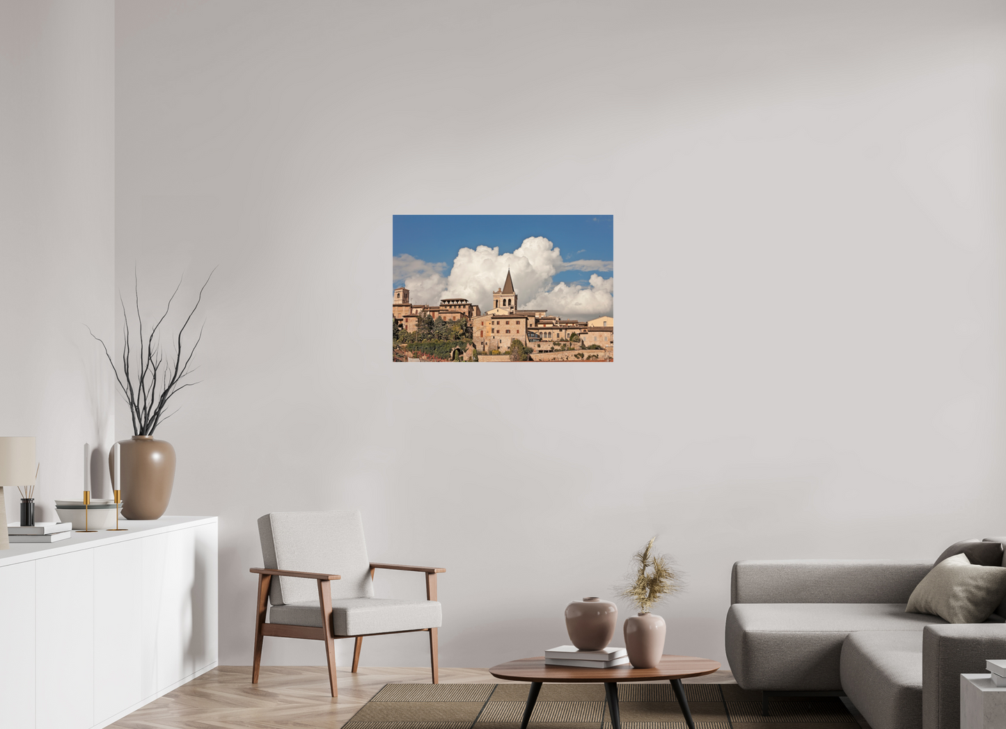 36 x 24″, Frameless Acrylic Glass Town of Spello Umbria