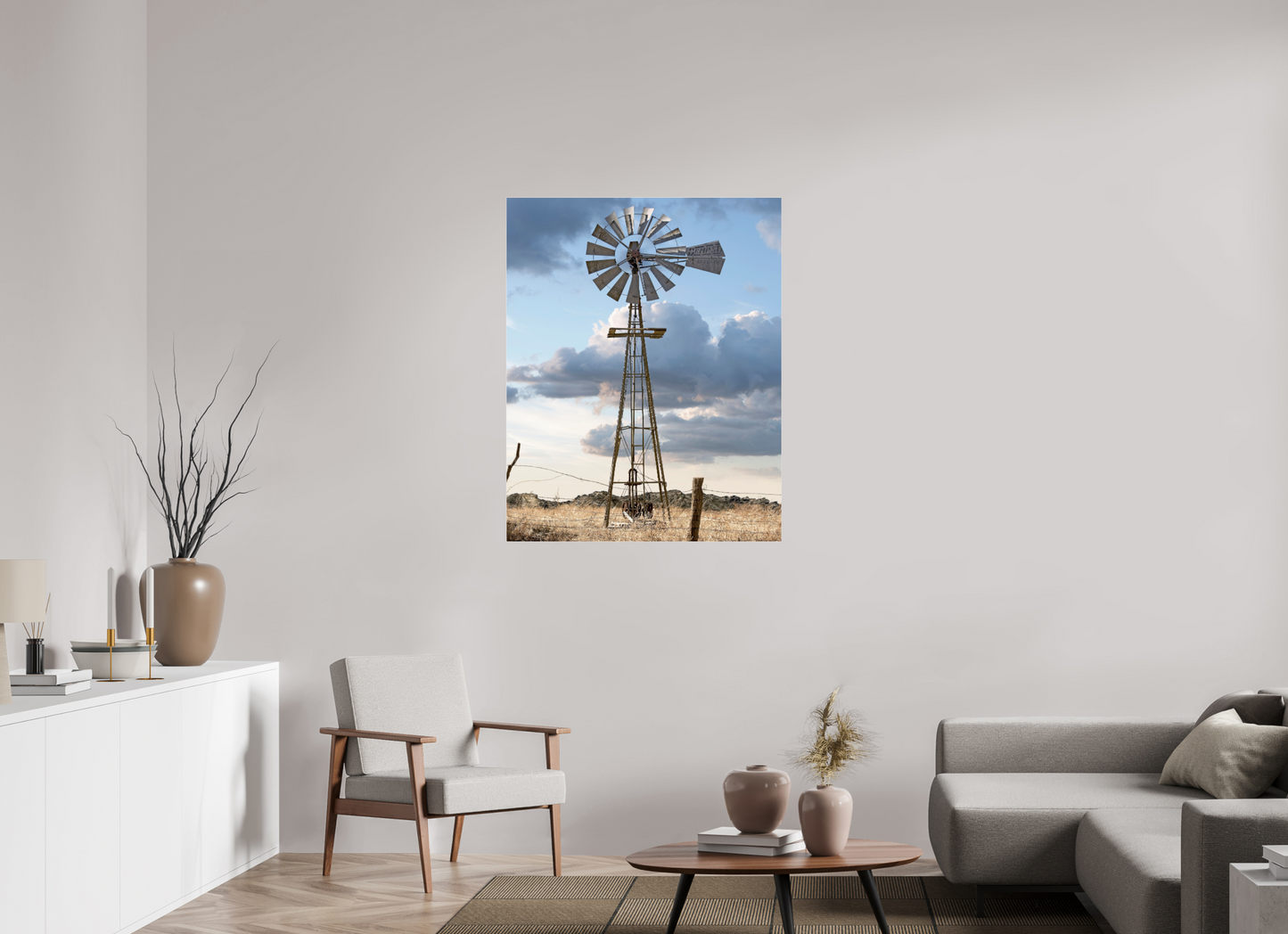 35 x 43.8″, Frameless Acrylic Glass Water Wheel - Cold Springs, CO