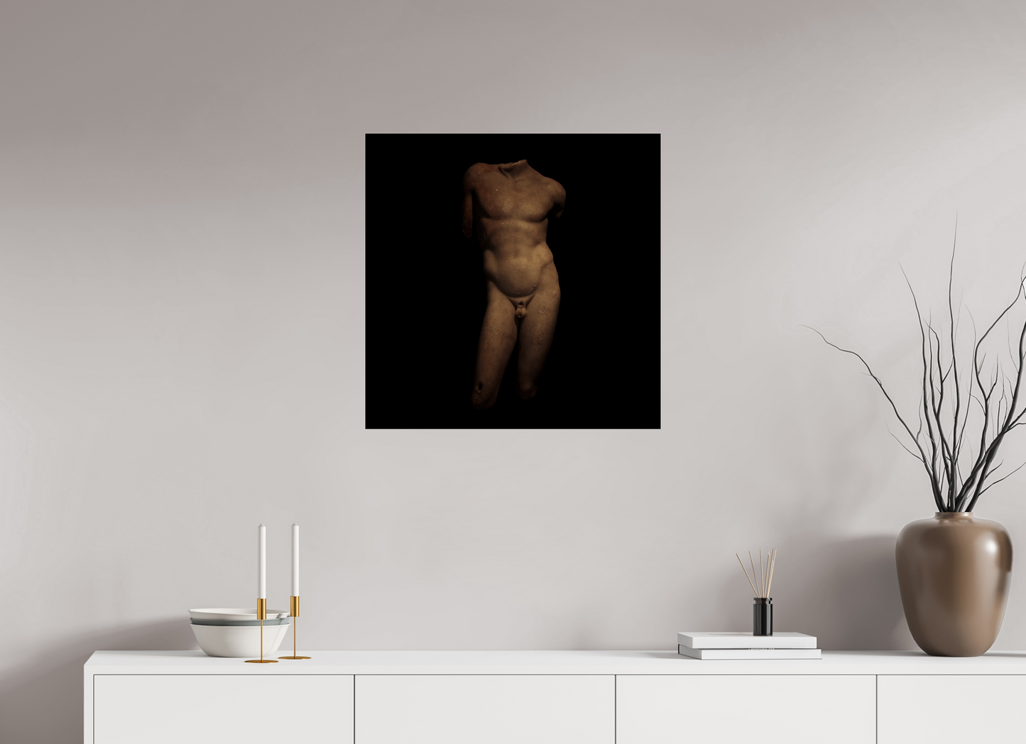 25 x 25″, Frameless Acrylic Glass Narcissus