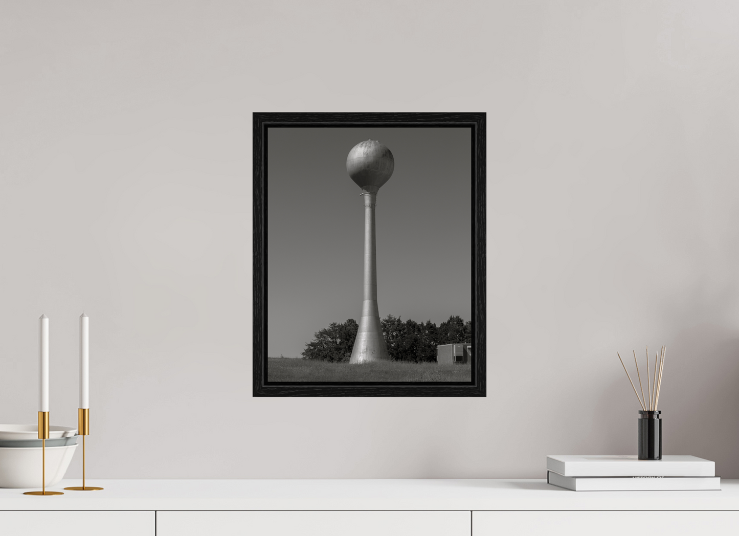 12 x 15″, Floater Frame Kansas Water Tower
