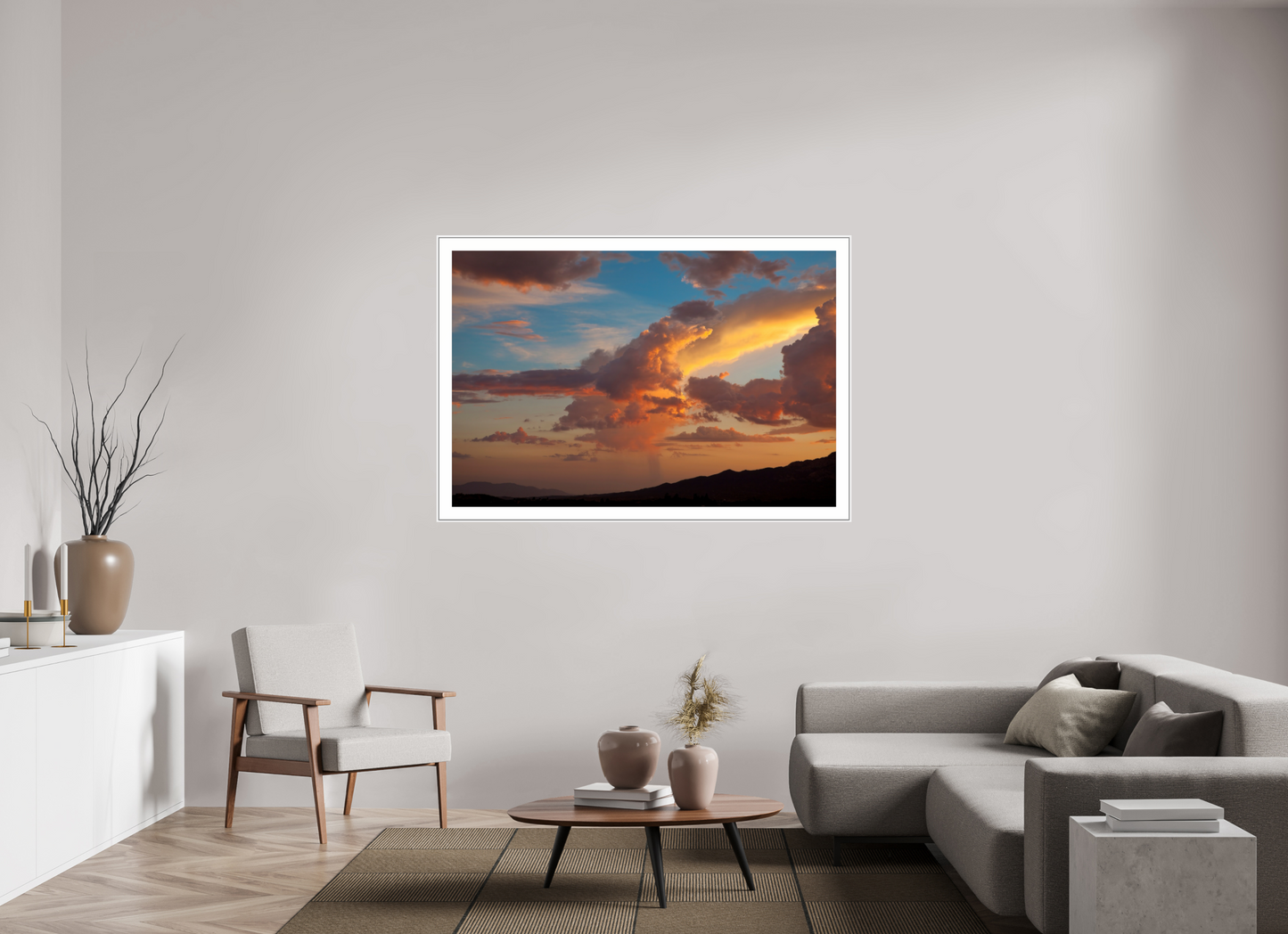 Sunset Clouds and Mountains