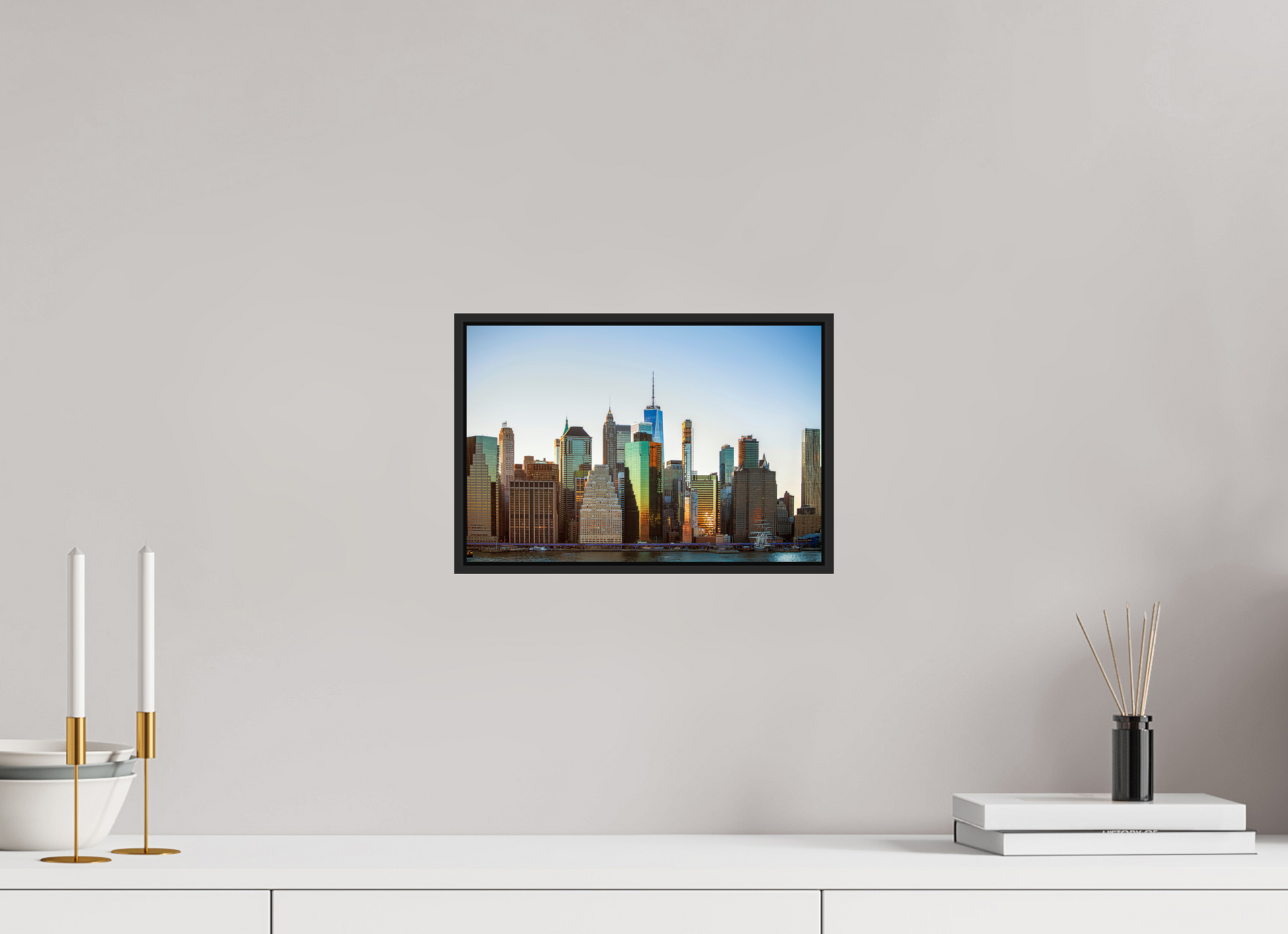 12 x 8″, Black Matte Frame, No Border Lower Manhattan