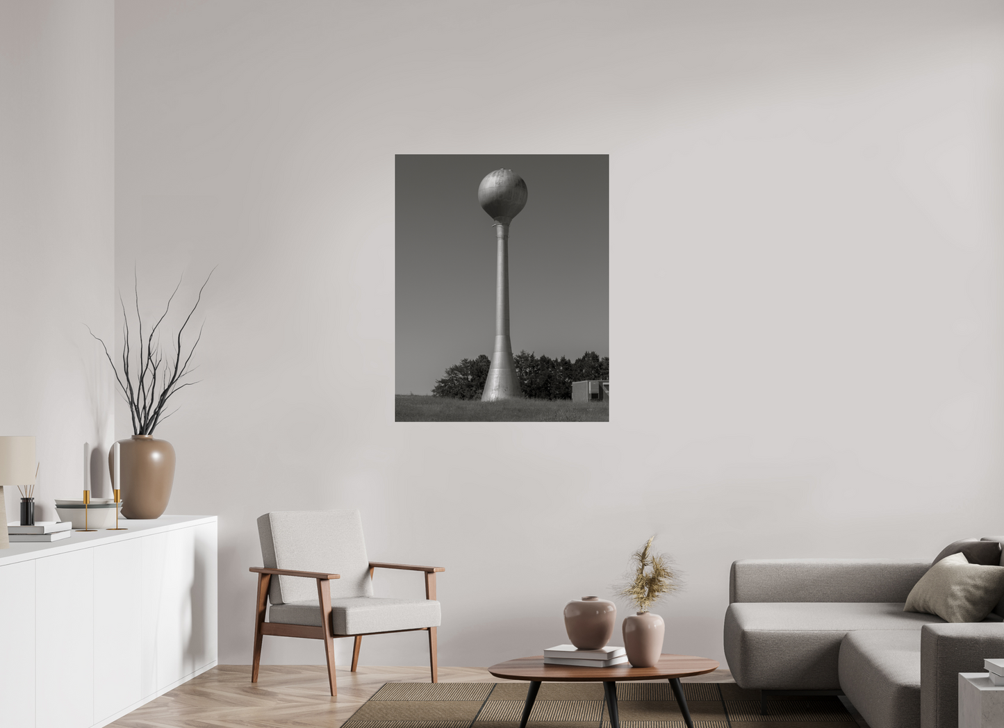 35 x 43.7″, Frameless Acrylic Glass Kansas Water Tower