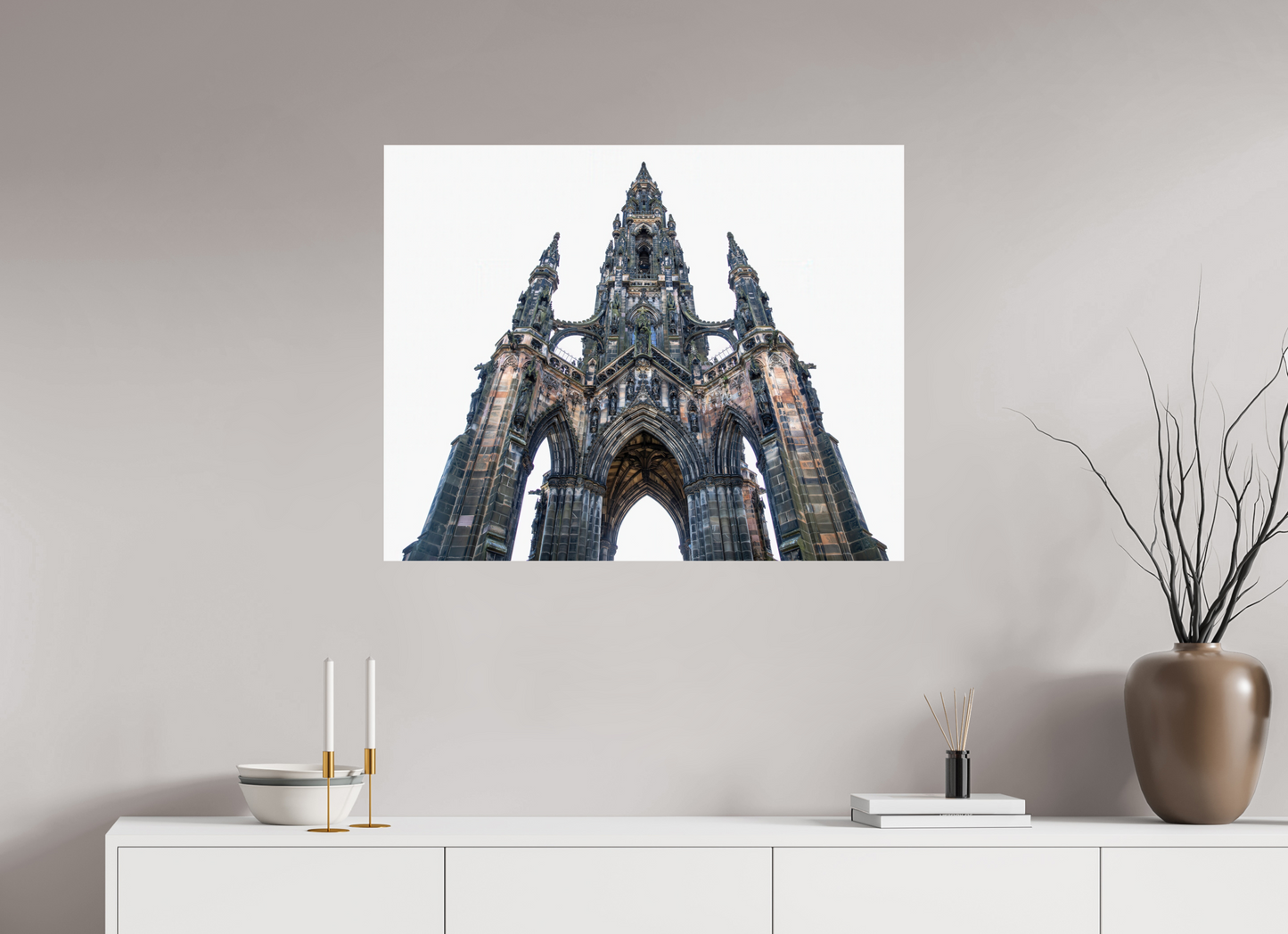 35 x 28″, Frameless Acrylic Glass The Scott Monument