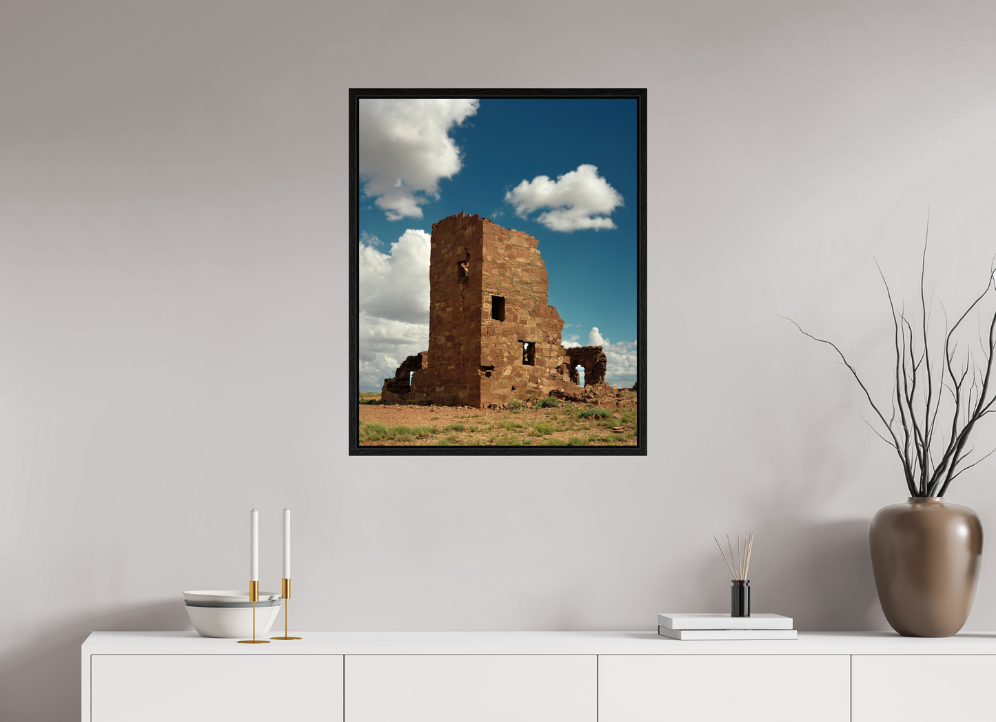 24 x 30″, Floater Frame Adobe Ruin