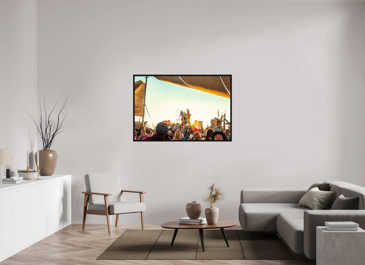 54 x 36″, Floater Frame Burning Man - Gathering